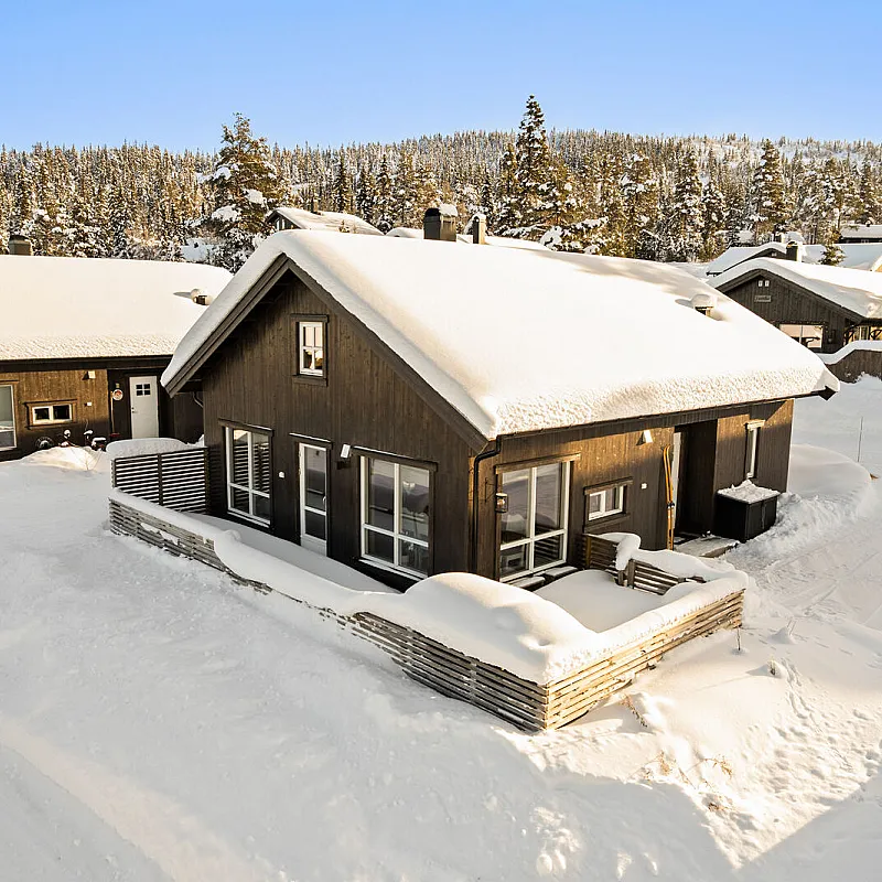 Modern 2-Bedroom Ski-in/Ski-out Cabin with Terrace in Norway
