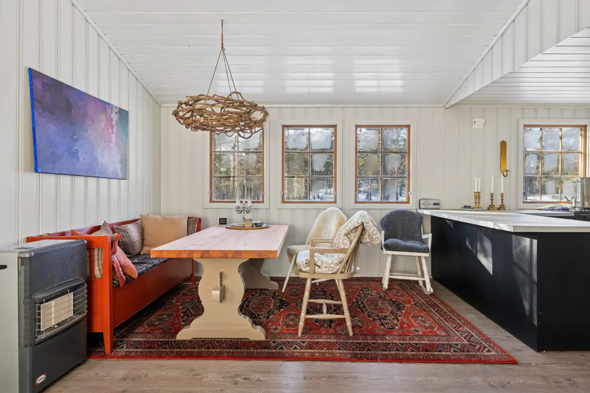 1970s Two-Bedroom Cabin with Terrace in Scenic Vennesla, Norway - View image 9 of 25
