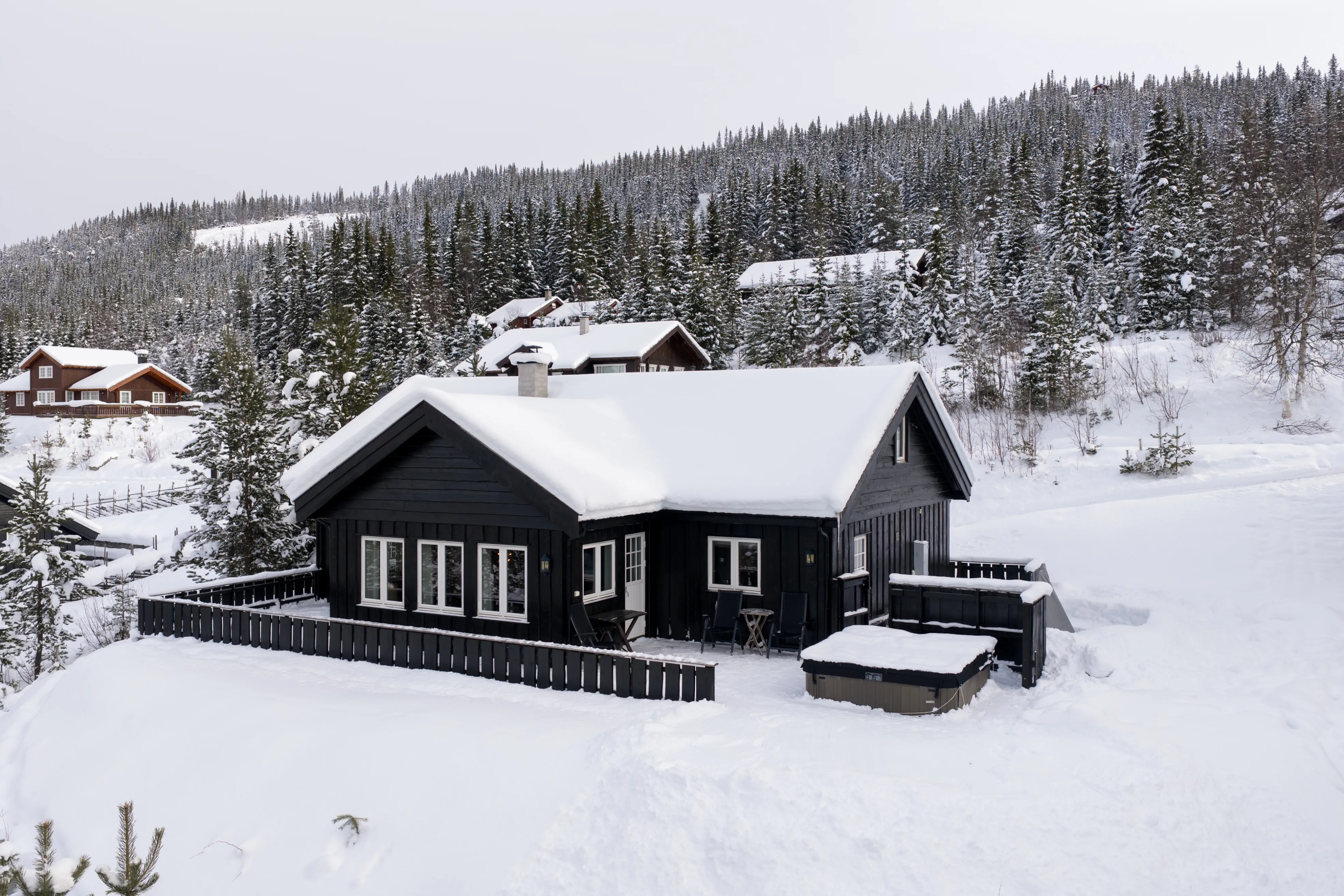 Contemporary 5-Bedroom Cabin with Terrace and Jacuzzi in Nesfjellet, Norway - Image 2
