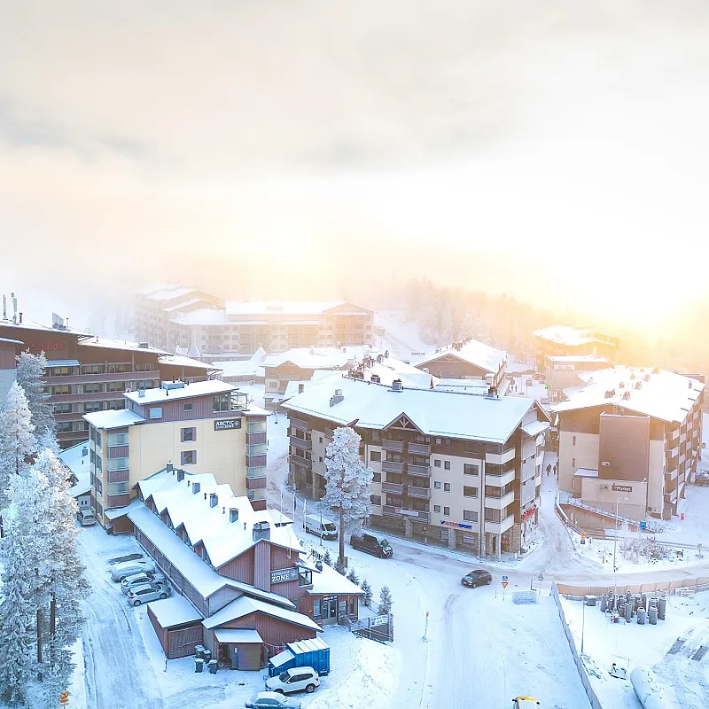 Furnished 2-Bedroom Apartment with Balcony Near Rukatunturi Ski Slopes