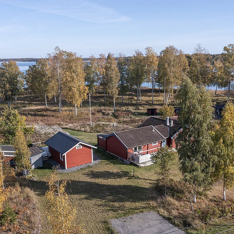 1970s Swedish Island Home with Expansive Garden and Terrace