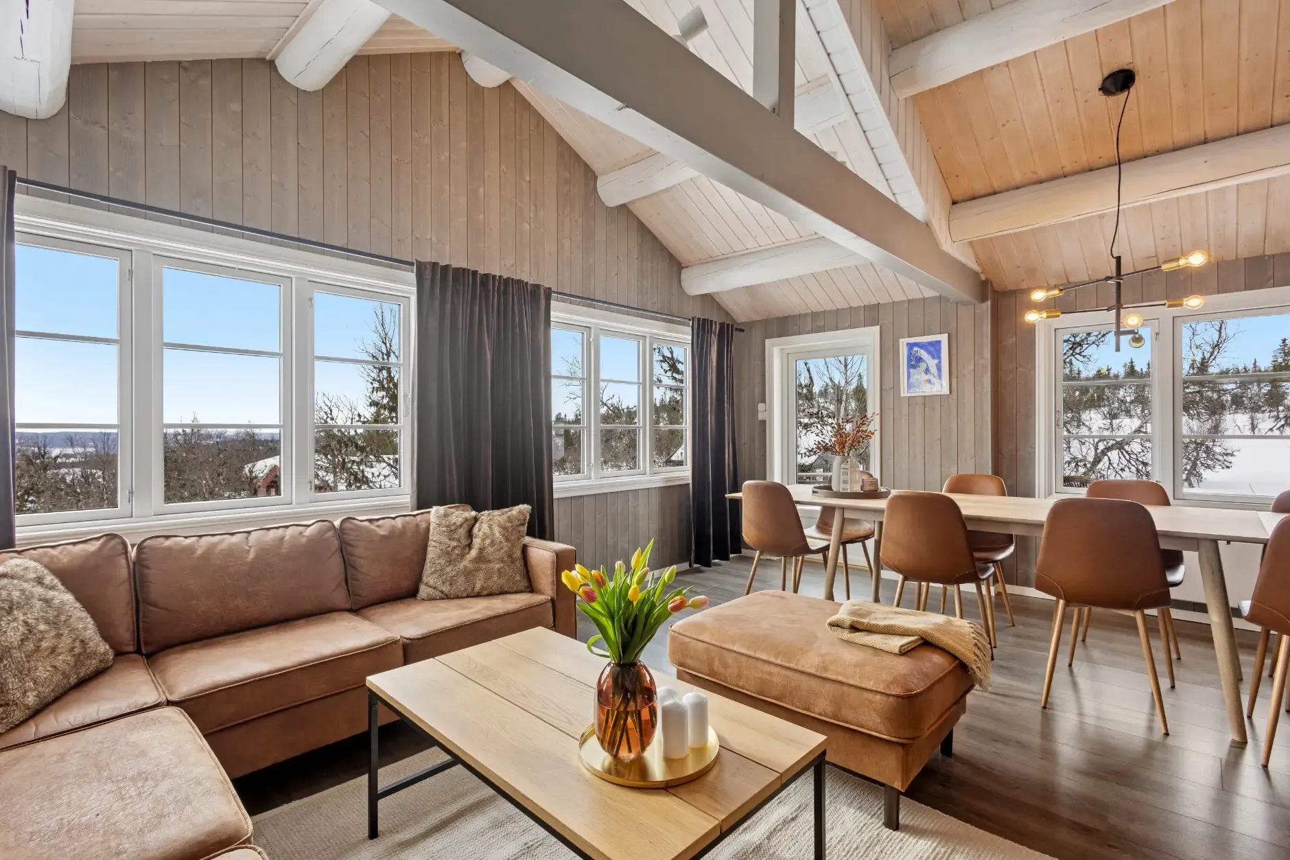 Norwegian Retreat: Modern 2-Bedroom Cabin with Terrace Near Ski Trails - Image 3