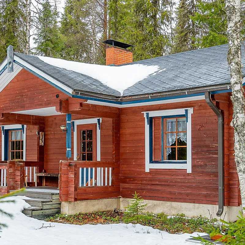 Two-Bedroom Cabin on Expansive Lakeside Plot in Kuusamo, Finland