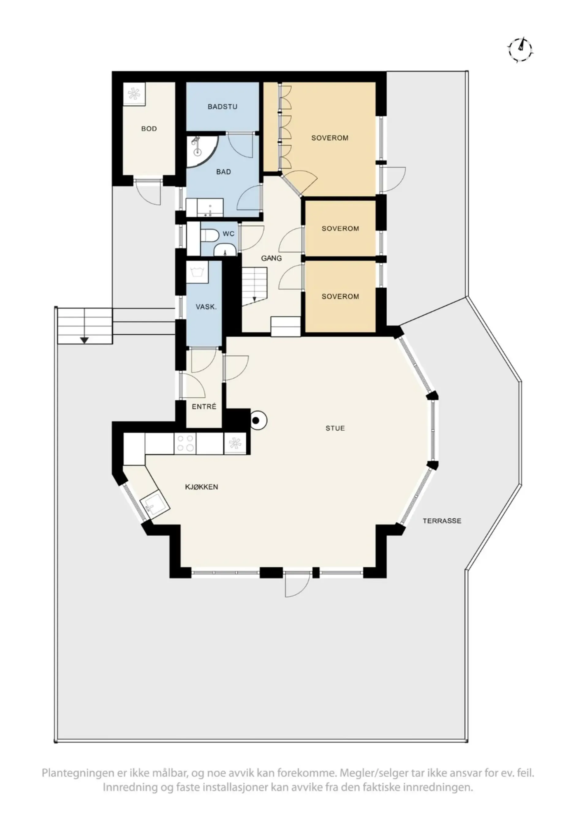 Landsted nær Sorknes golfbane med terrasse og romslig tomt - Vis bilde 27 av 28