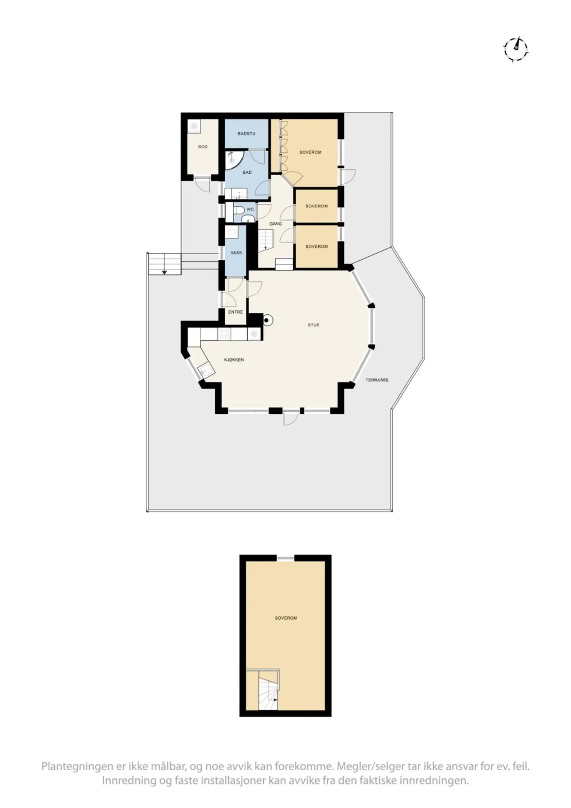 Landsted nær Sorknes golfbane med terrasse og romslig tomt - Vis bilde 26 av 28