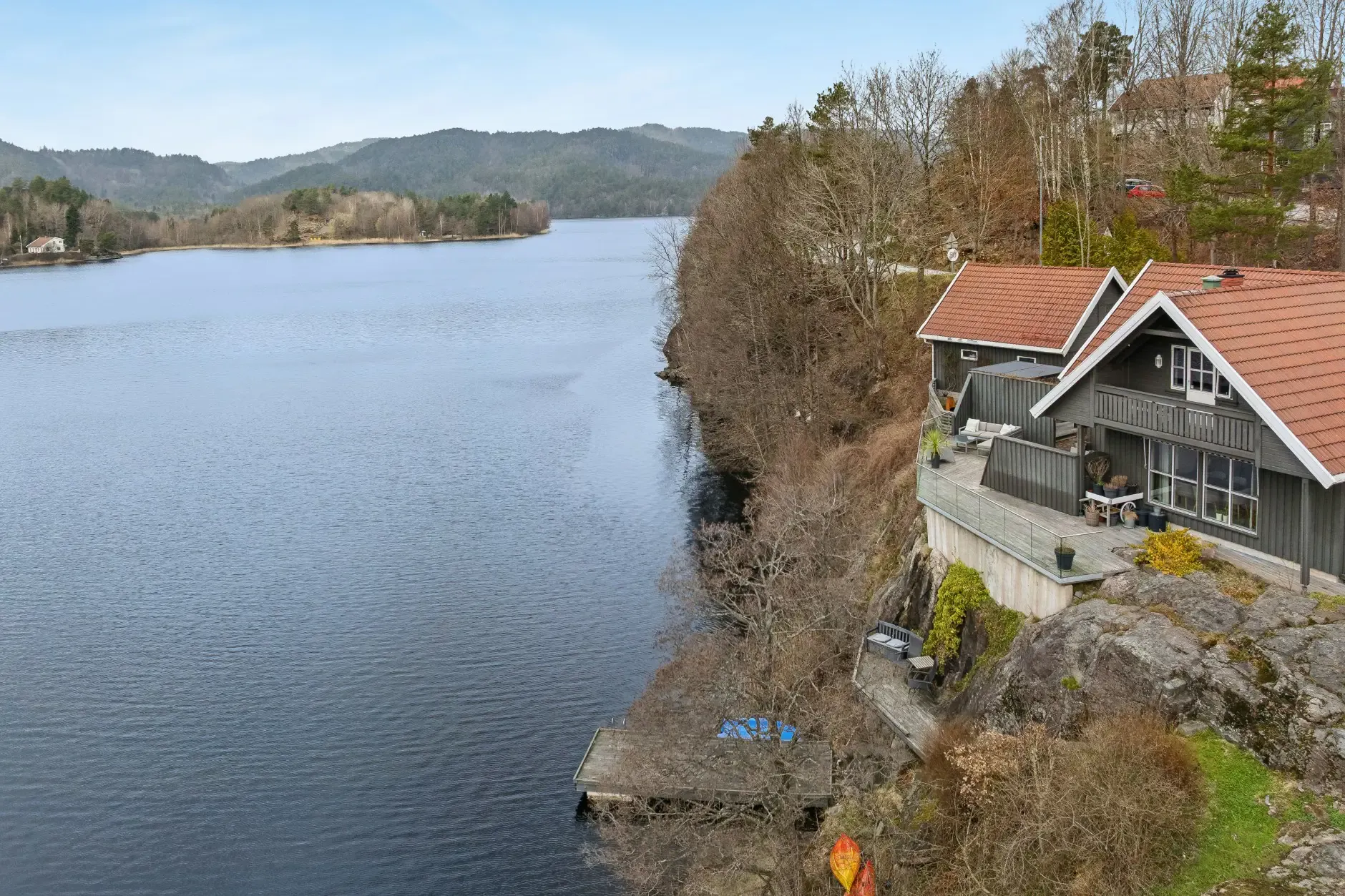 Contemporary Waterfront House in Justvik with Private Shoreline and Garden - Image 1