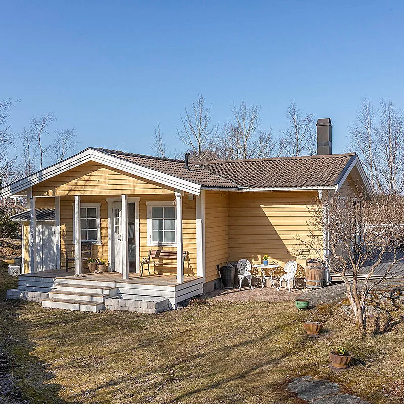 1970s Swedish Archipelago House with Expansive Gardens and Terrace