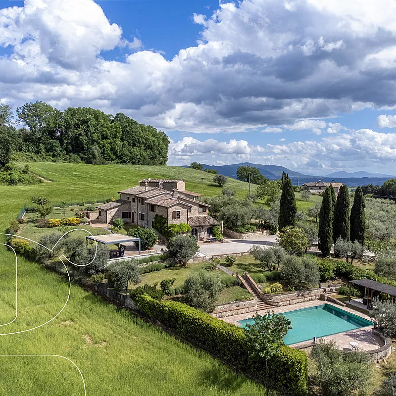 Modern 4-Bed Country House with Pool and Terrace in Scenic Todi, Italy