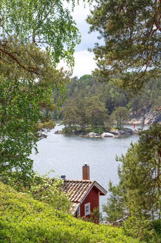 Zweeds vakantiehuis uit de jaren 60 op een schiereiland, met aanlegsteiger en traditionele houtgestookte sauna - Bekijk afbeelding 46 van 58
