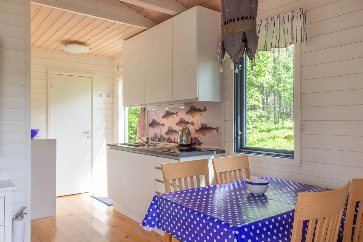 Zweeds vakantiehuis uit de jaren 60 op een schiereiland, met aanlegsteiger en traditionele houtgestookte sauna - Bekijk afbeelding 49 van 58
