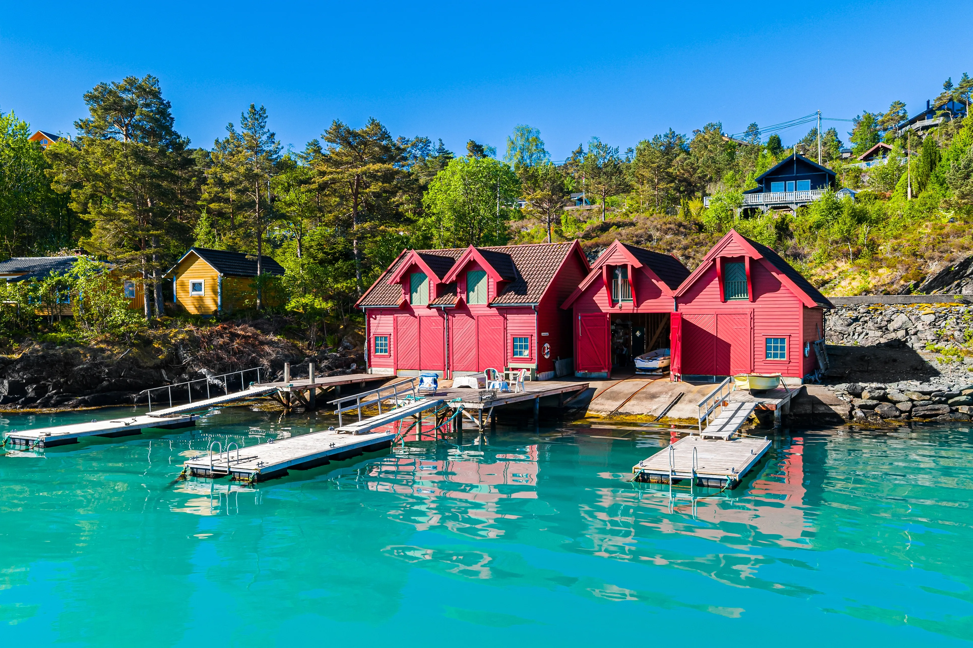 Fjordside Cabin Retreat with Private Boathouse in Vestland, Norway - Image 3
