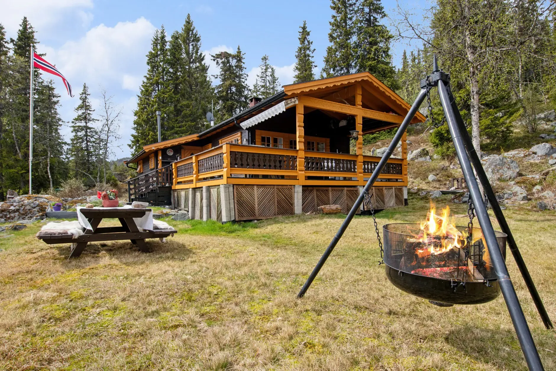 Rustic 3-Bedroom Cabin in Tuddal with Terrace and Lake Access - View image 24 of 33