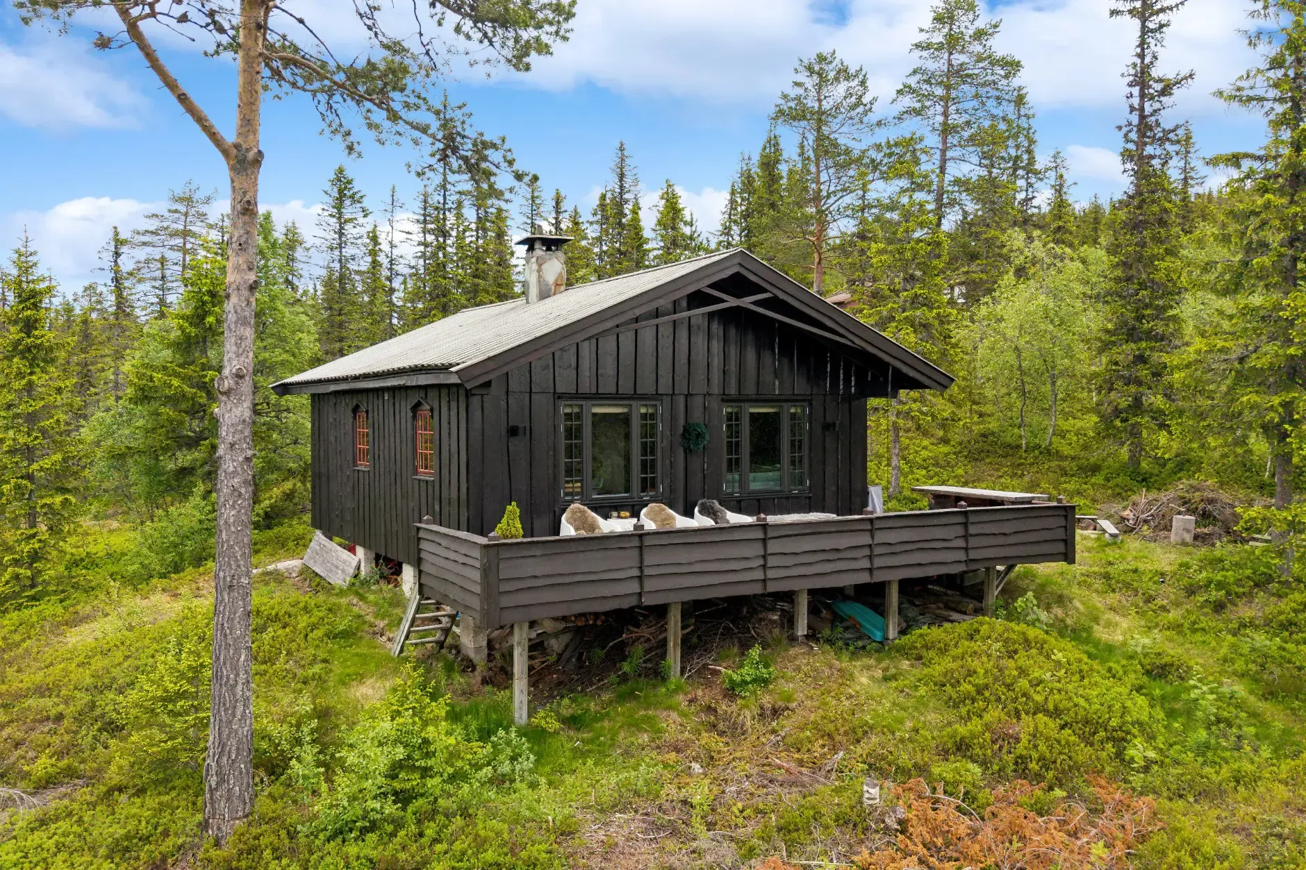 Norwegian Cabin with Expansive Terrace and Open-Plan Living in Tuddal - Image 1