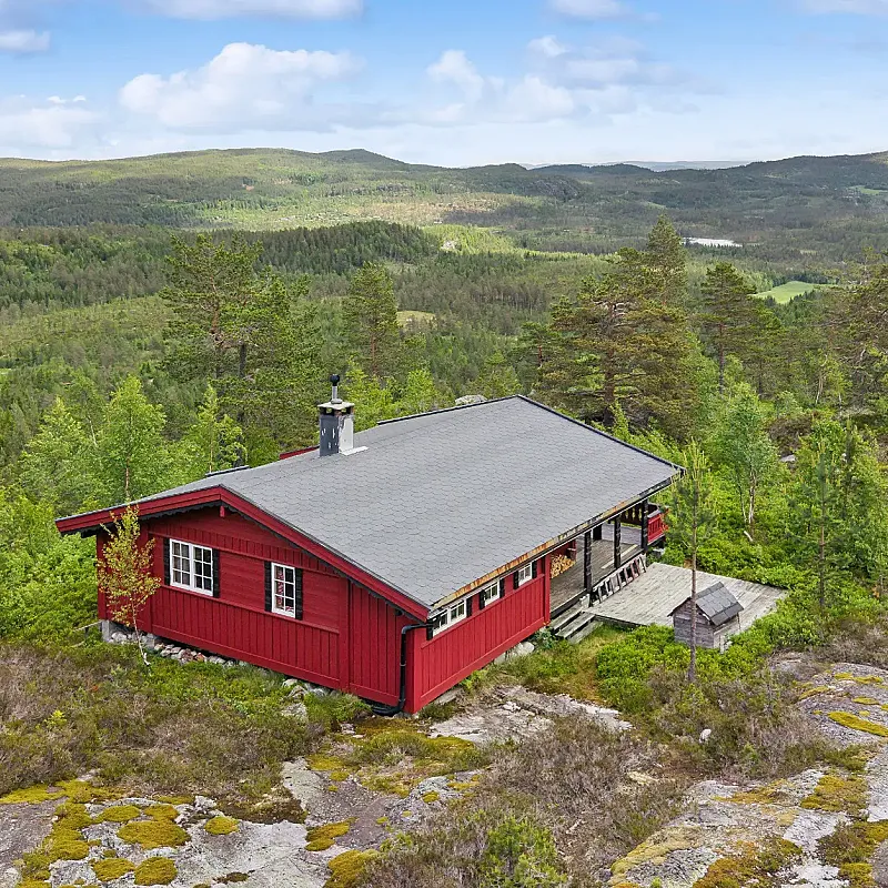 Compact 1980s Country Retreat in Notodden with Terrace and Solar Power