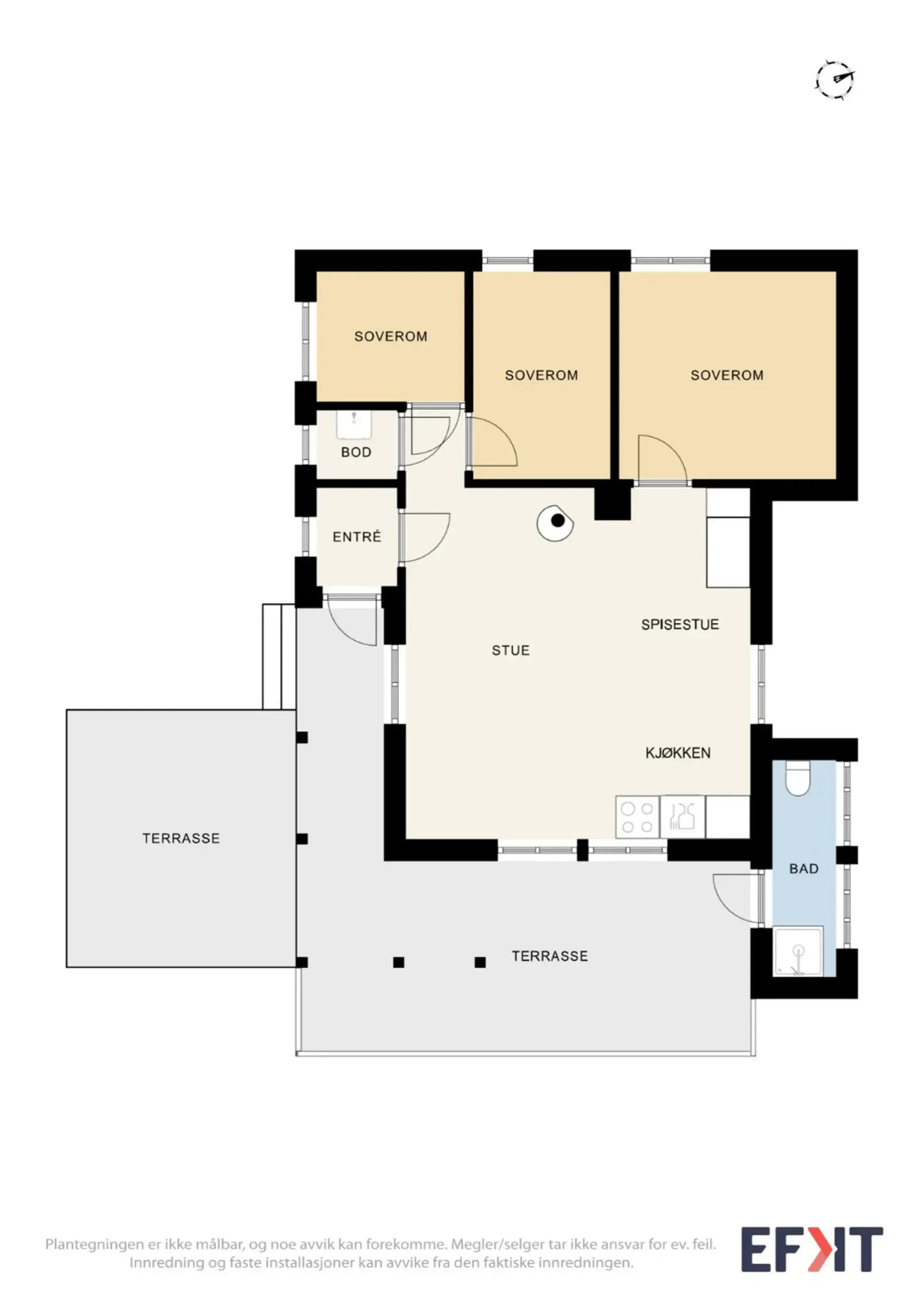 Compact 1980s Country Retreat in Notodden with Terrace and Solar Power - Image 5