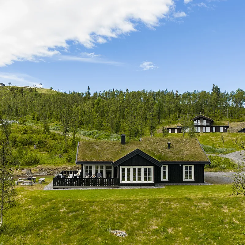 Modern 3-Bedroom Cabin with Expansive Terrace in Scenic Bualie, Norway