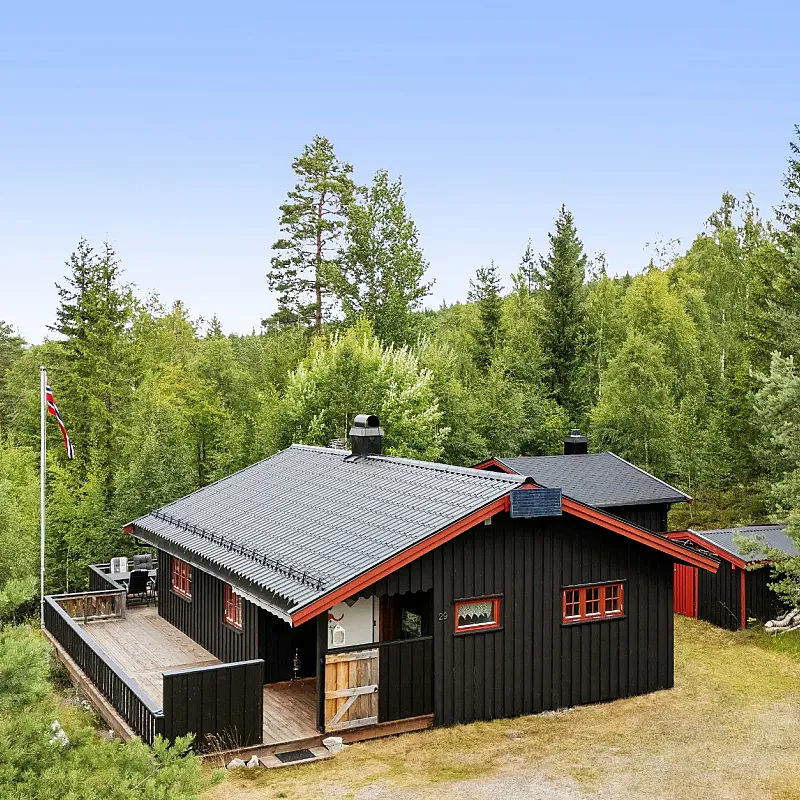 1990s Country House with Expansive Terrace in Sigdal, Norway