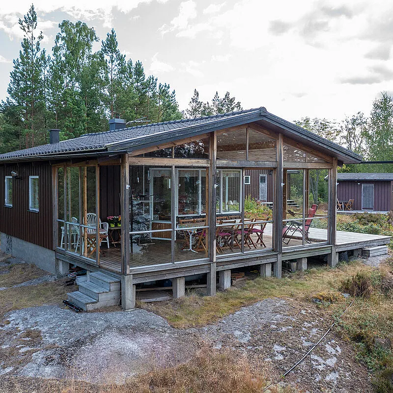1970s Swedish Island House with Expansive Garden and Terrace