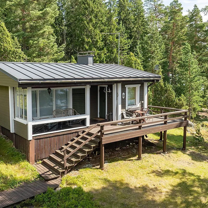 Lakefront Chalet with Private Shoreline and Sauna in Sastamala, Finland