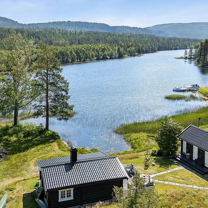 1940s Norwegian Country House by Lake with Garden and Terrace