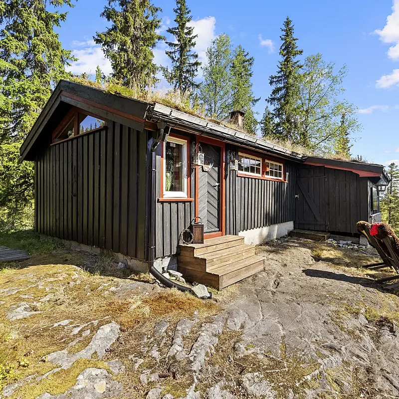 Norwegisches Landhaus aus den 1960er Jahren mit weitläufigem Grundstück in Dalen