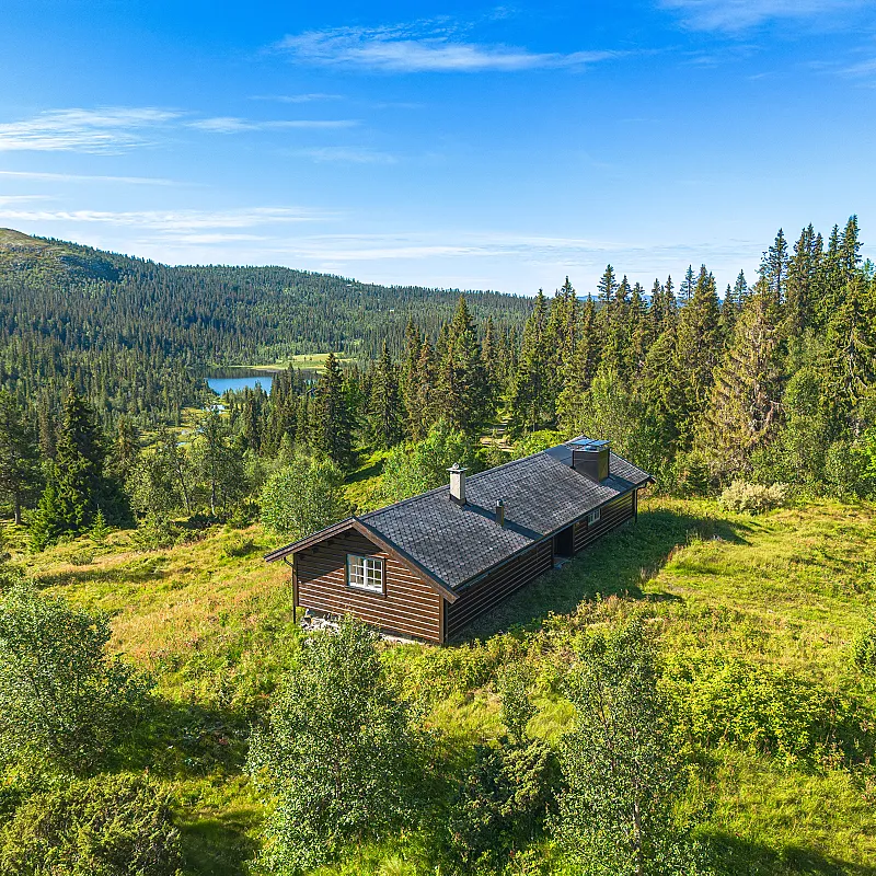 Historic 1800s Cabin in Aurdal with Expansive Garden and Rustic Charm