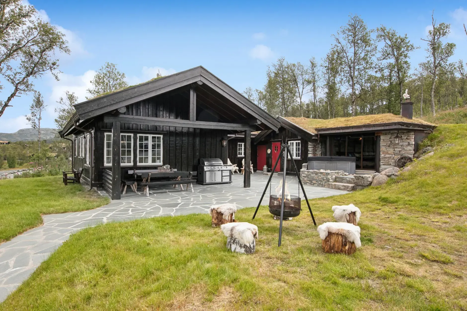 Scenic 3-Bedroom Cabin with Pool and Terrace in Rauland, Norway - Image 1