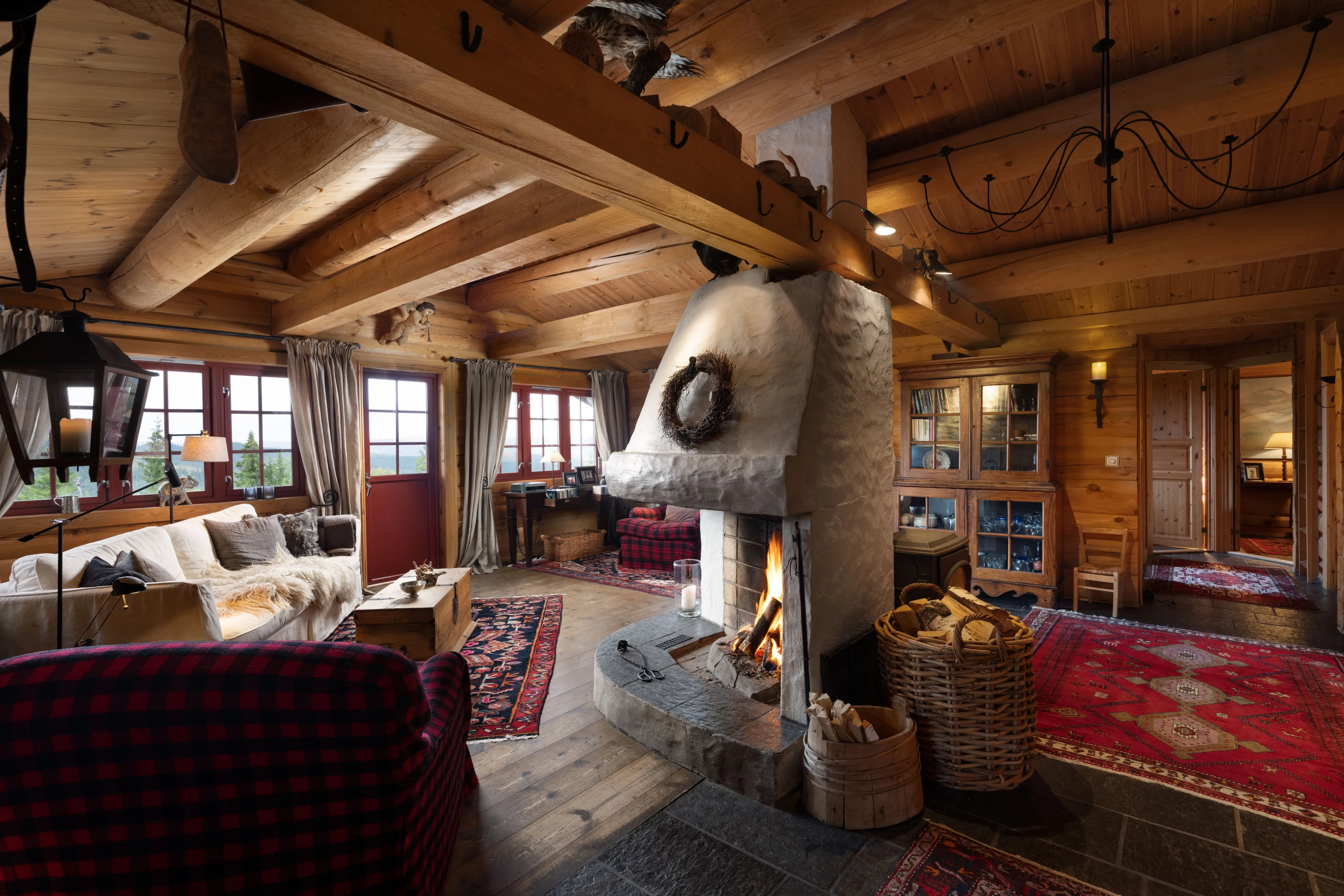 4-Bedroom Log Cabin with Fireplace and Terrace in Scenic Nesbyen, Norway - View image 13 of 46