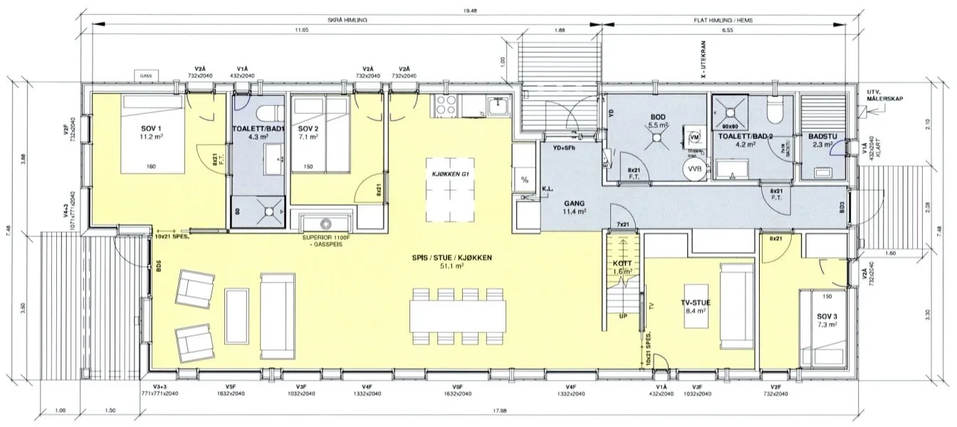 Modernt lanthus med 3 sovrum i Ål, med stor terrass och parkering - Image 3