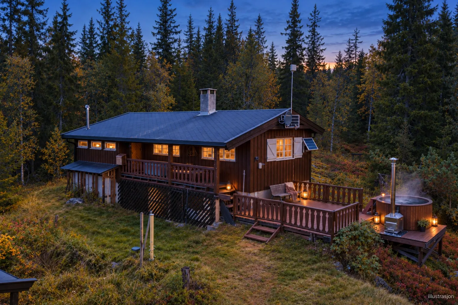 1970s Norwegian Retreat with Terrace and Spa in Veneli - Image 5