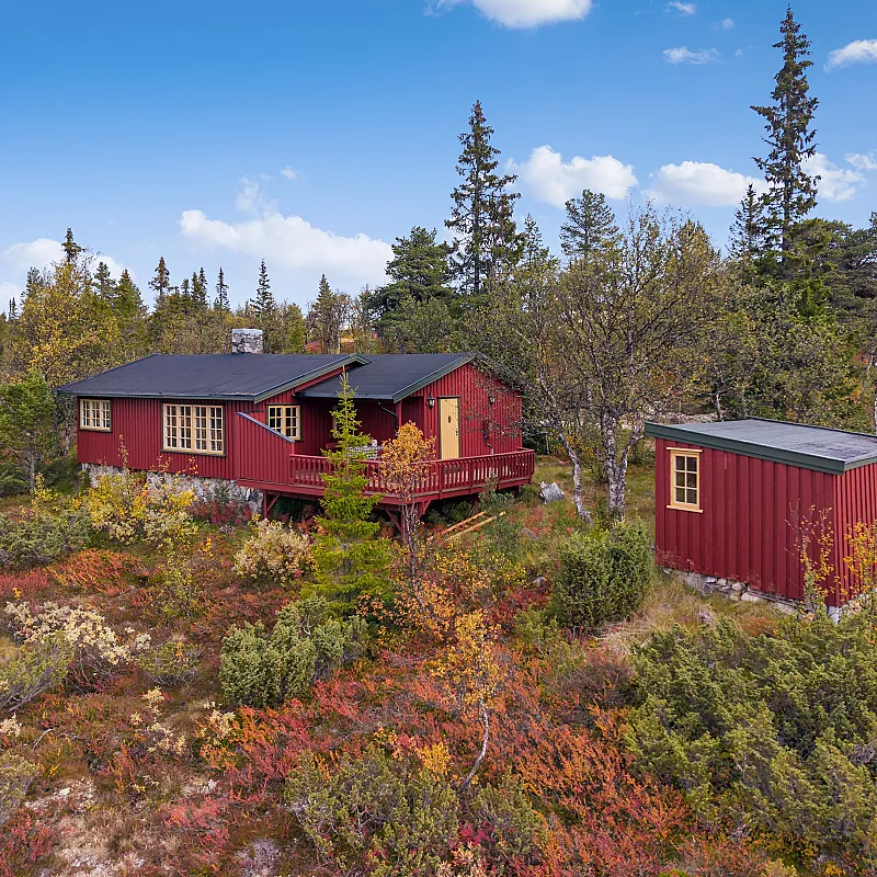 Rustic 1970s Cabin in Ål with Wood Heating on Expansive Grounds