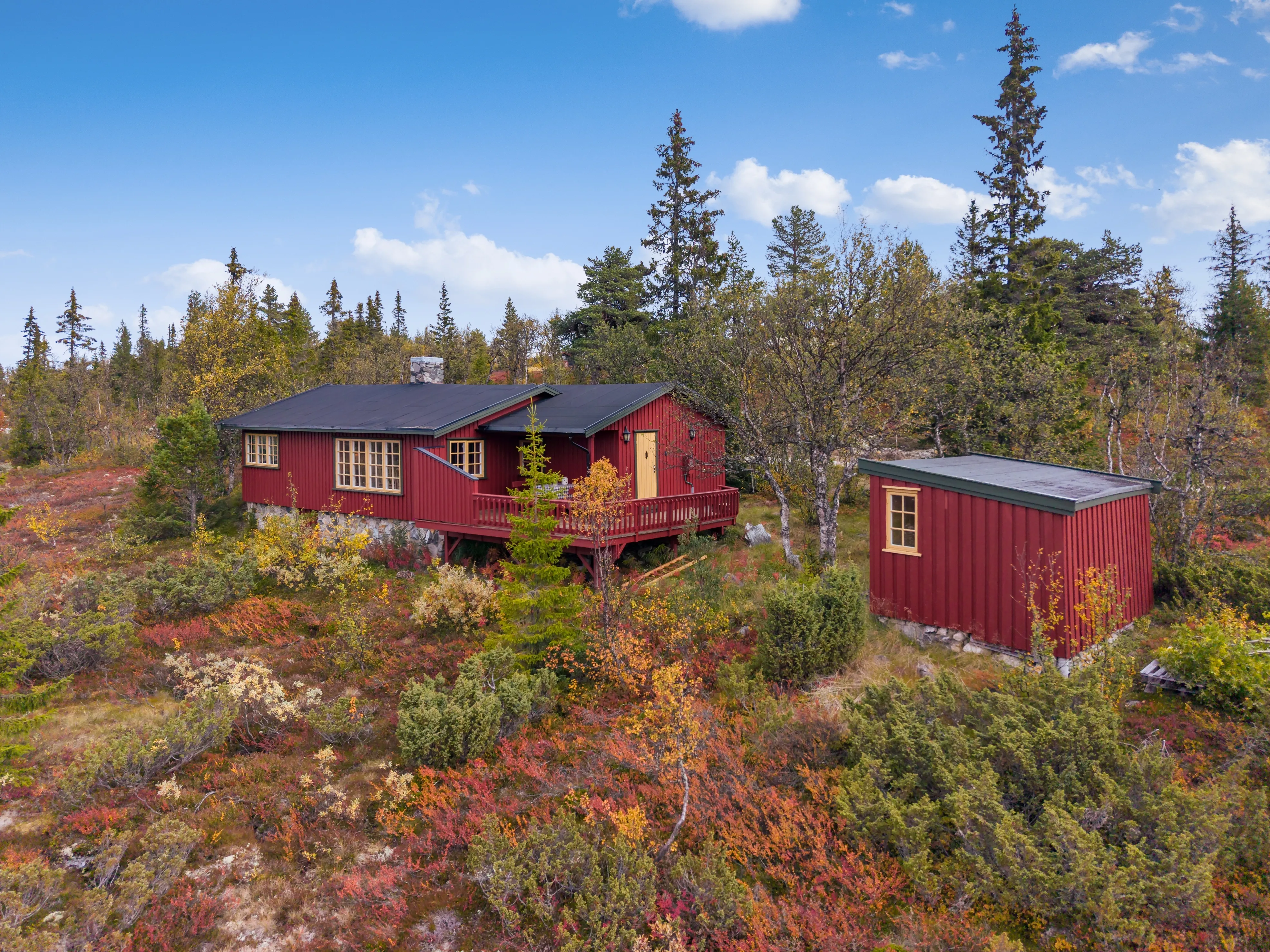 Rustic 1970s Cabin in Ål with Wood Heating on Expansive Grounds - Image 1