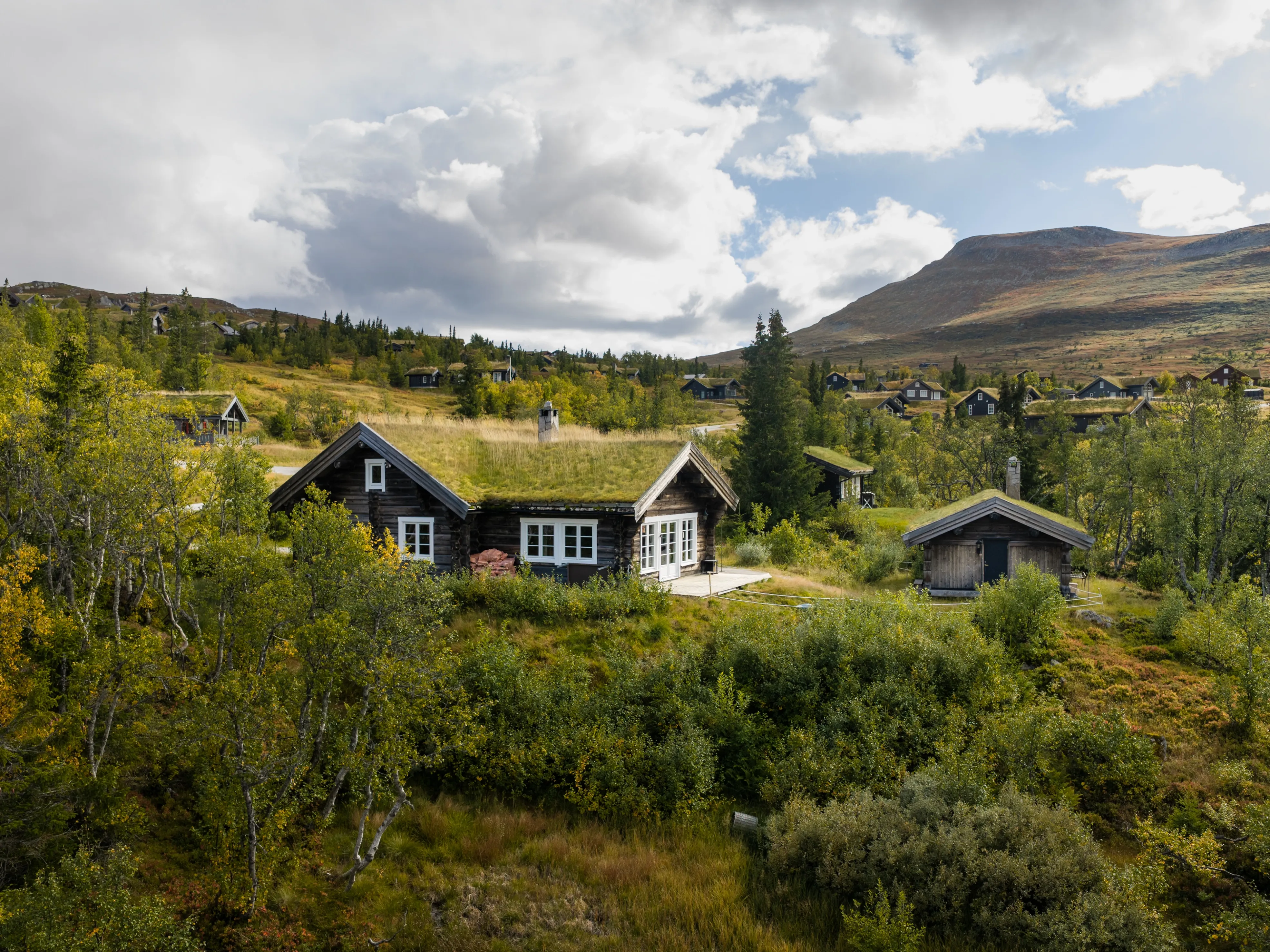 Contemporary Log Cabin with Guest House in Scenic Høgevarde Norway - Image 1