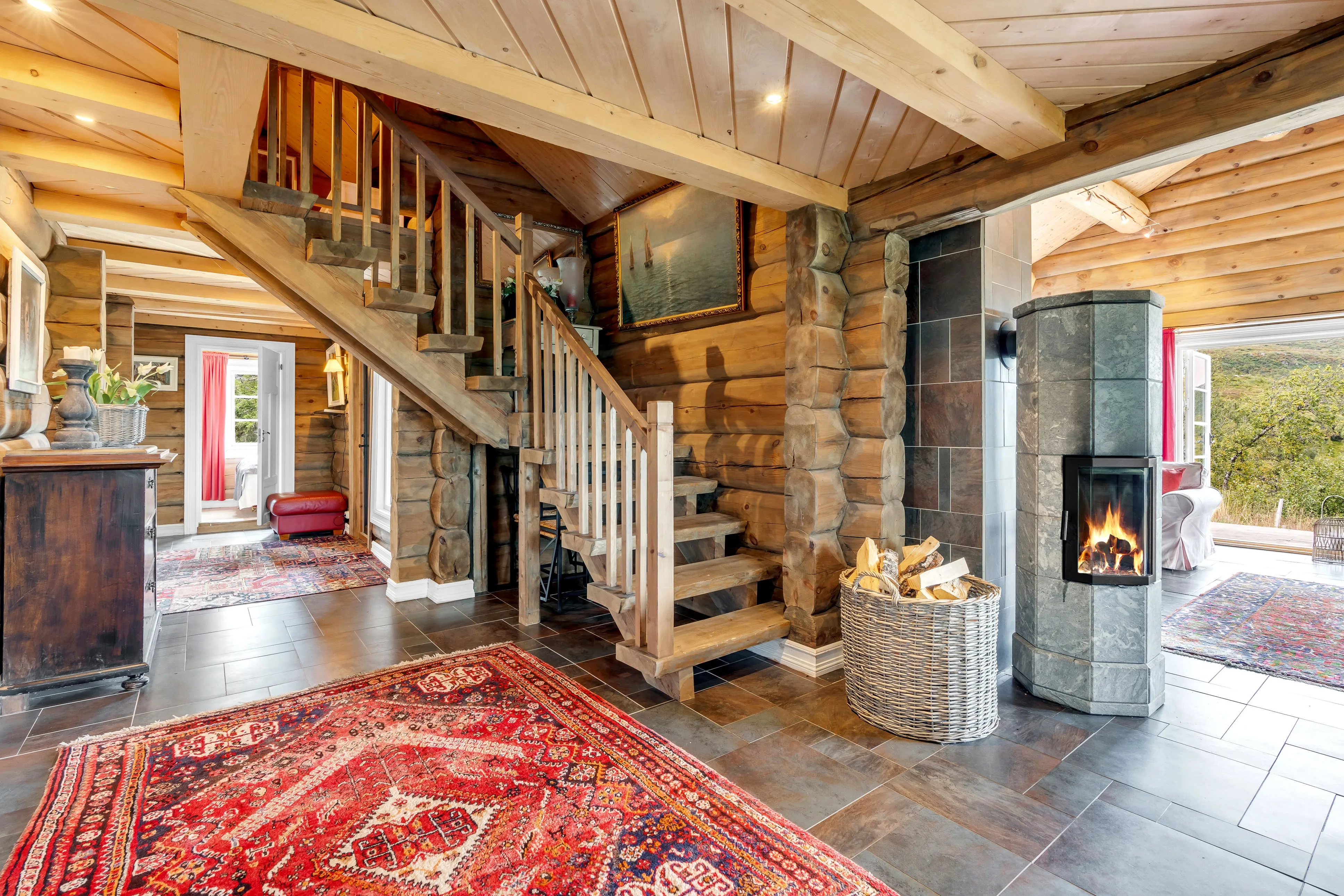 Contemporary Log Cabin with Guest House in Scenic Høgevarde Norway - View image 21 of 51