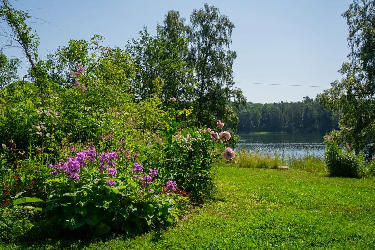 Vuodelta 1910 peräisin oleva ruotsalainen maalaistalo, jossa on laajat puutarhat ja näkymät vesistöön - Näytä kuva 43 / 48