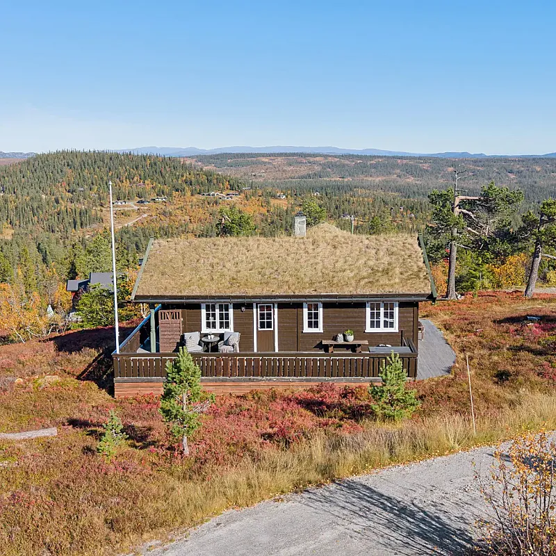 Norwegian Country House with Terrace and Mountain Views