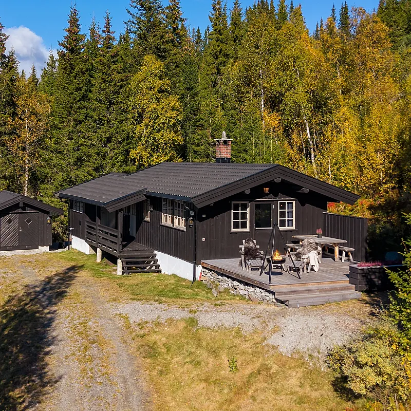 1970s Family Cabin in Nesbyen with Terrace and Garage