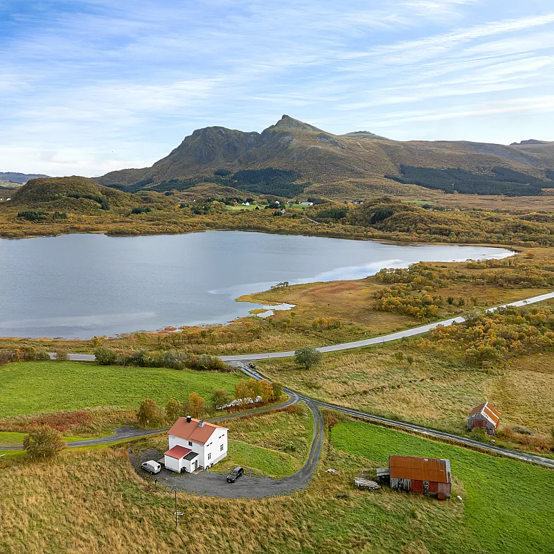 1950s Norwegian House with Garden and Terrace in Coastal Straumsjøen