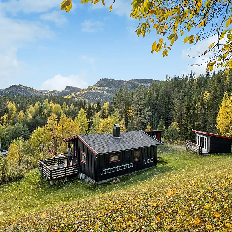 1970s Eggedal Cabin with Terrace and Scenic Surroundings