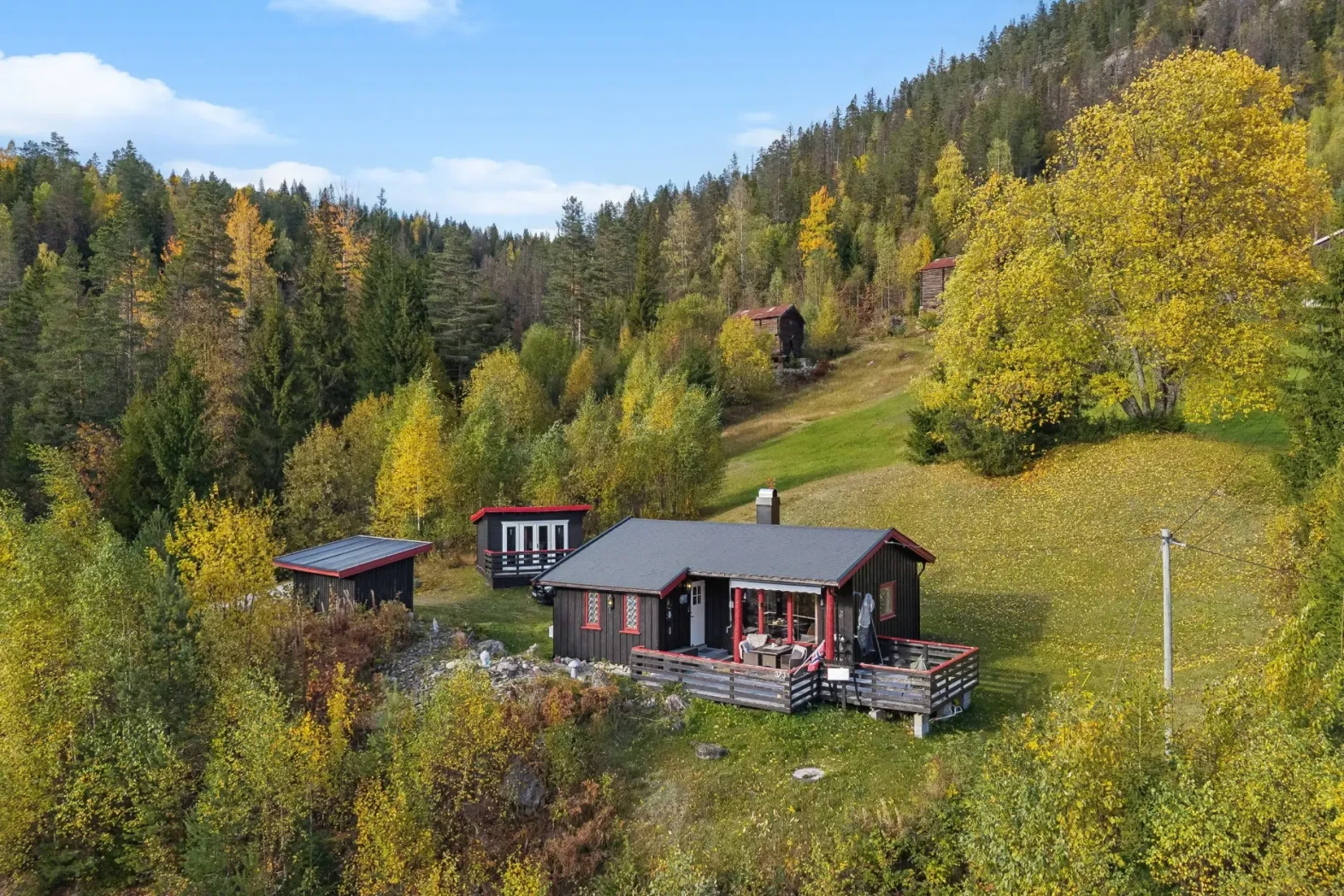 1970s Eggedal Cabin with Terrace and Scenic Surroundings - Image 2