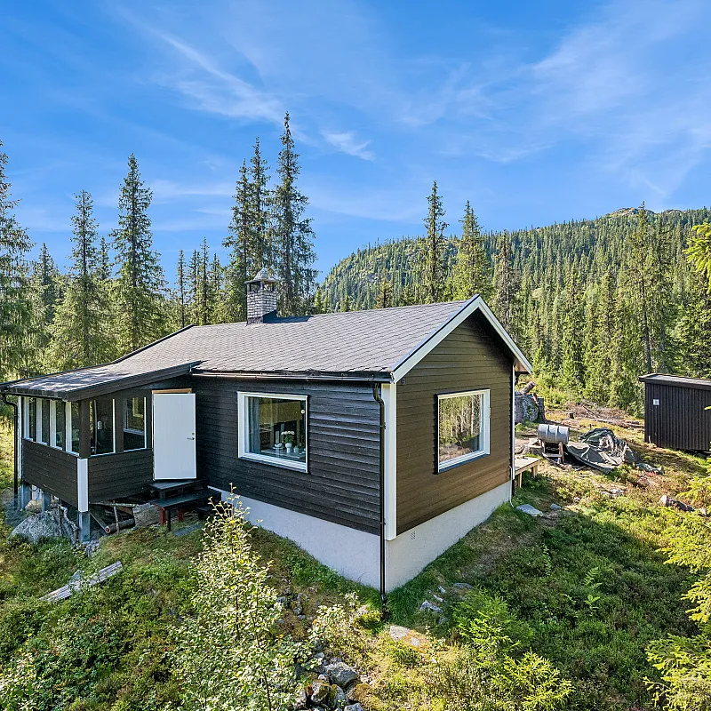 1960s Norwegian Cabin with Terrace in Viken's Outdoor Paradise