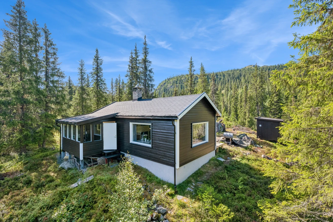 Norsk hytte fra 1960’erne med terrasse i Vikens friluftsparadis - Image 1