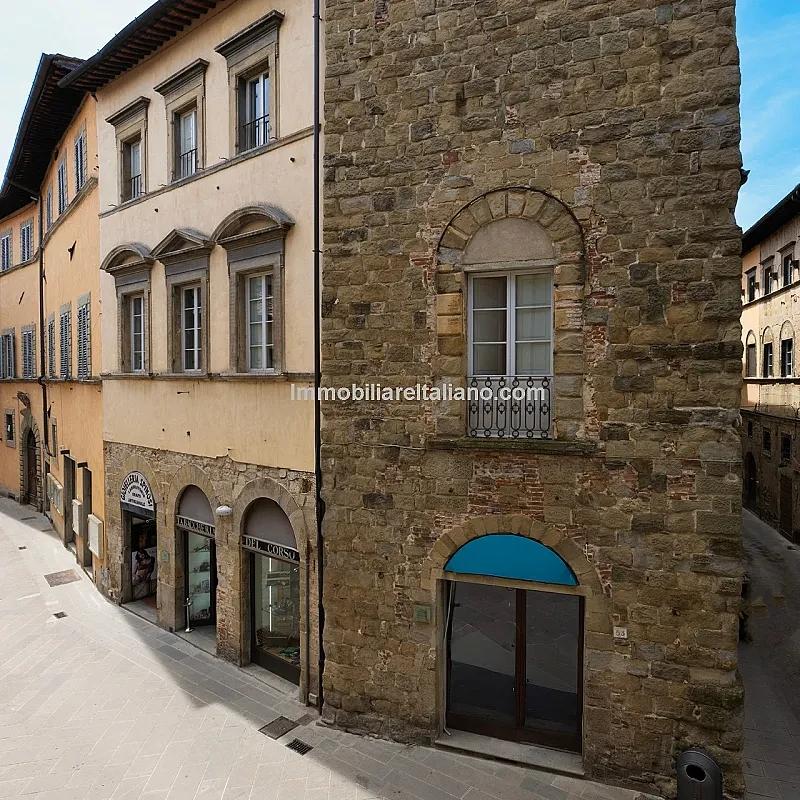 Etværelses lejlighed med parkering og kælder i det historiske Sansepolcro